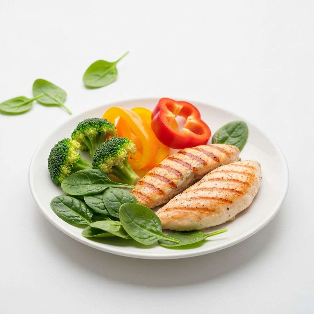 Balanced meal showing nutrient partitioning